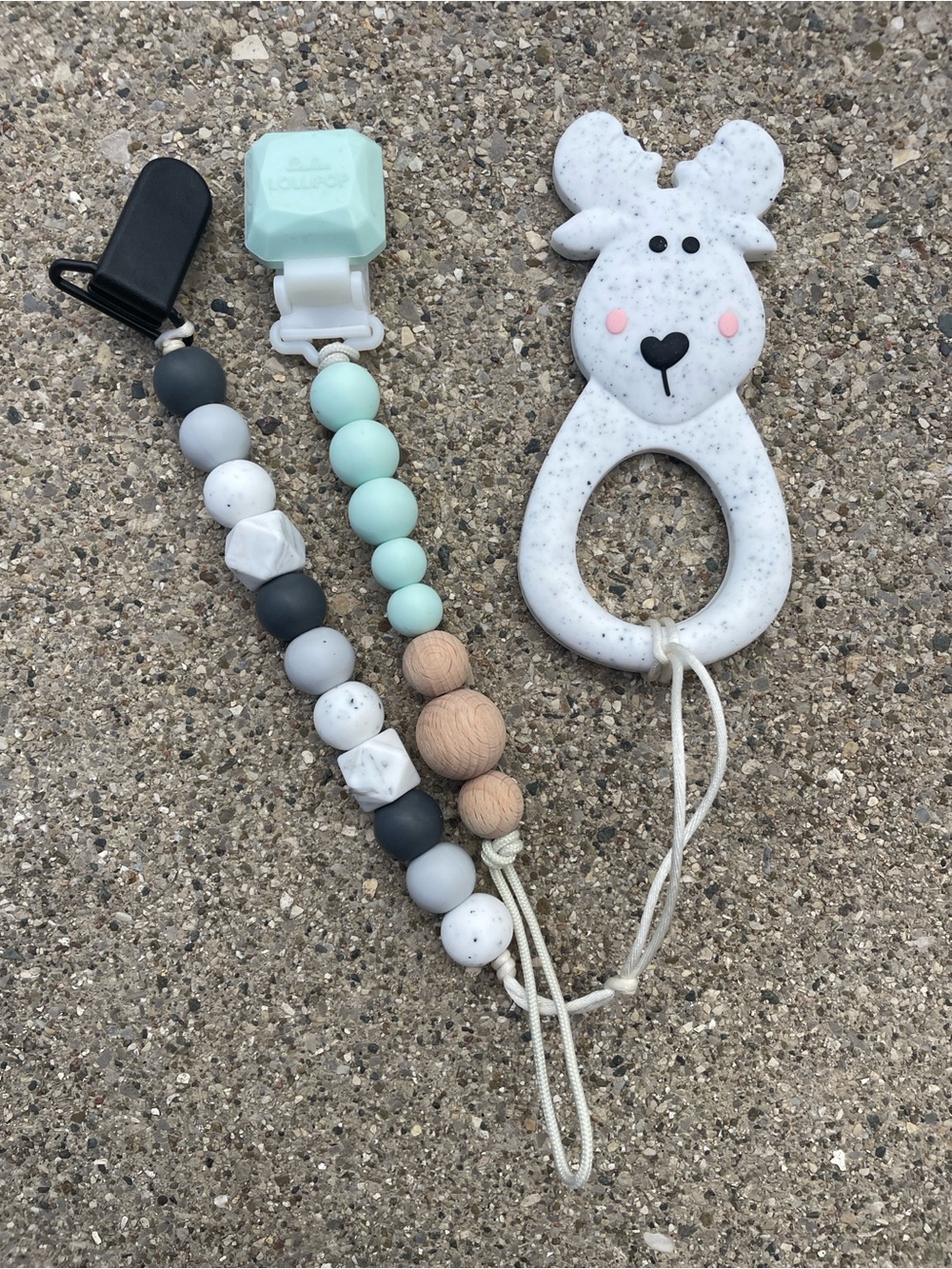 Baby Pacifier Clips with Teether